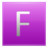 Letter F pink Icon